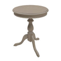 Taupe Gray Manufactured Wood Round End Table - 25-inch