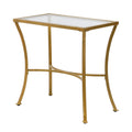 Antique Nickel Metal Round End Table - 24-inch