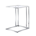 Chrome and Clear Glass Square End Table - 25-inch