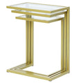 Chrome Glass Rectangular End Table - 24-inch