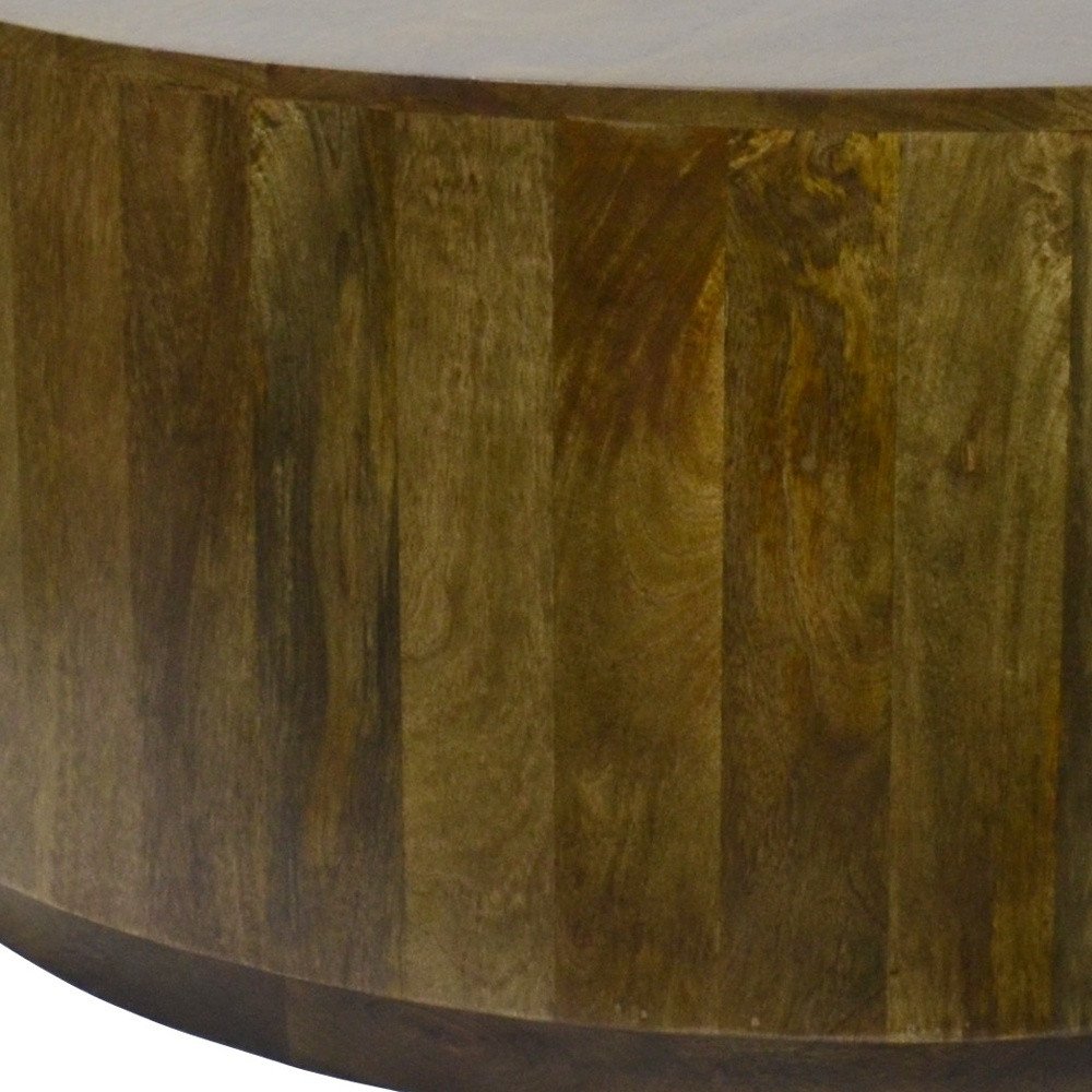 Brown Solid Wood Round Coffee Table - 42-inch