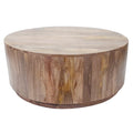 Natural Solid Wood Round Coffee Table - 42-inch