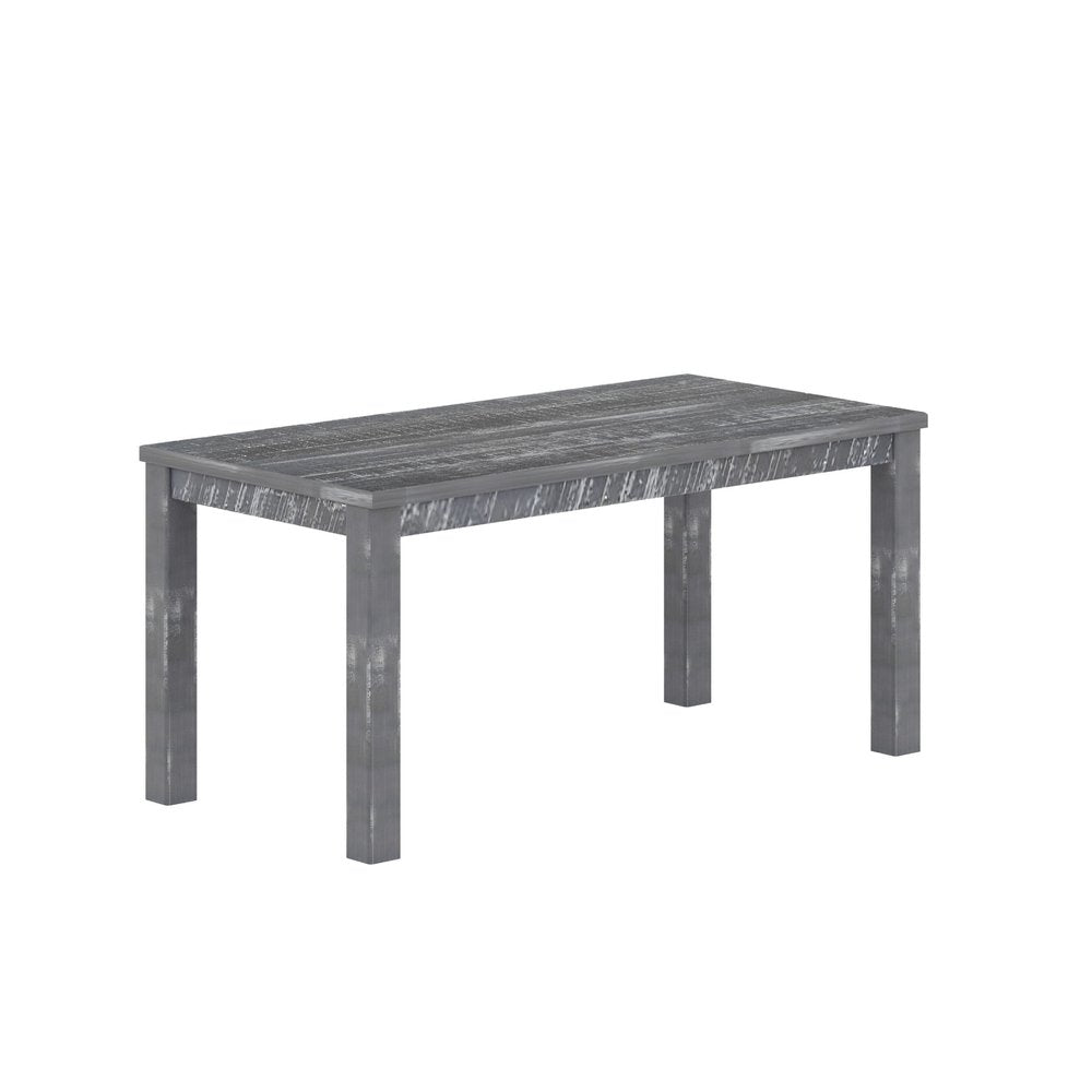 Gray Solid Wood Dining Table - 35-inch
