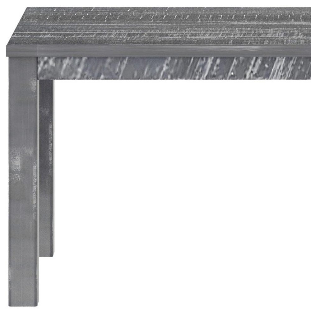 Gray Solid Wood Dining Table - 35-inch