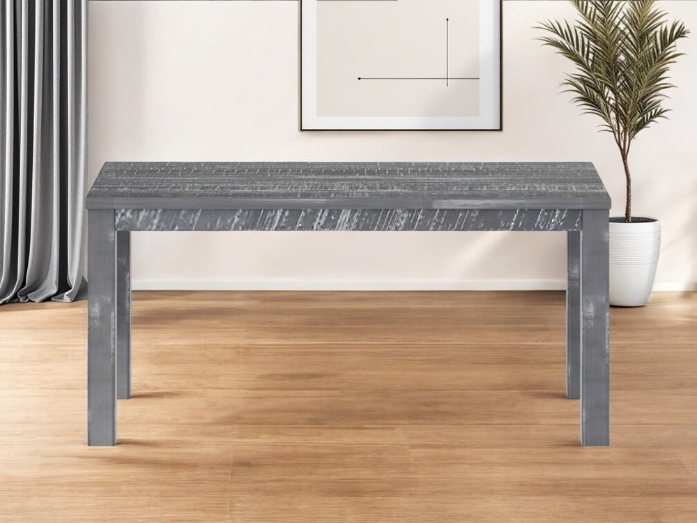 Gray Solid Wood Dining Table - 35-inch