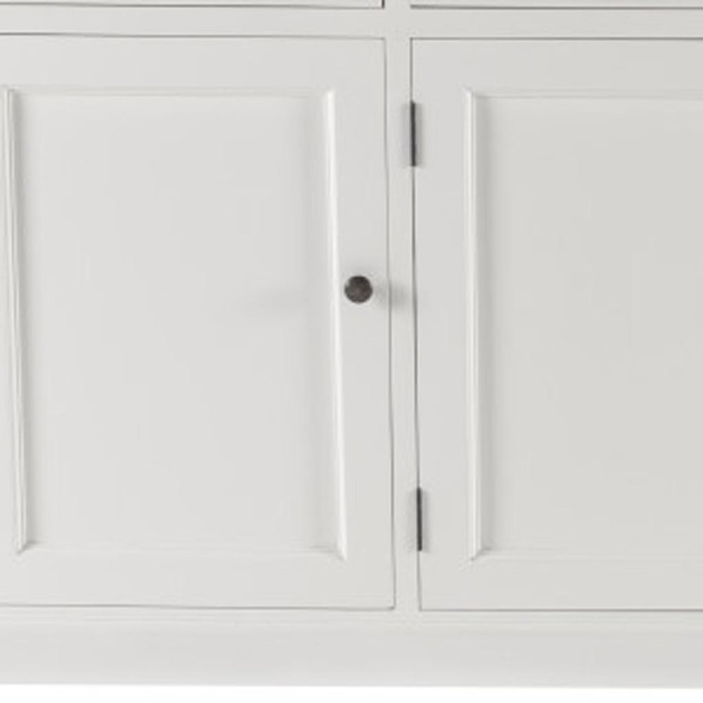 White Solid Wood Buffet Table - 82-inch
