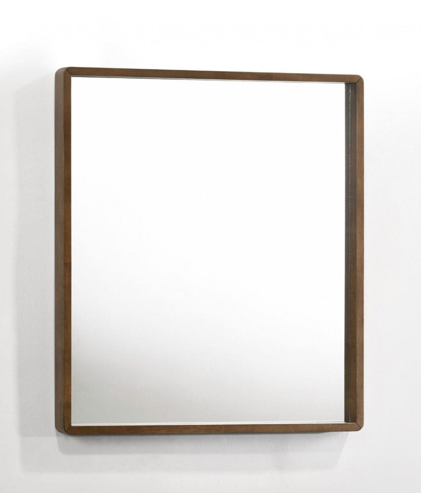 Brown Wood Framed Accent Mirror - 40-inch