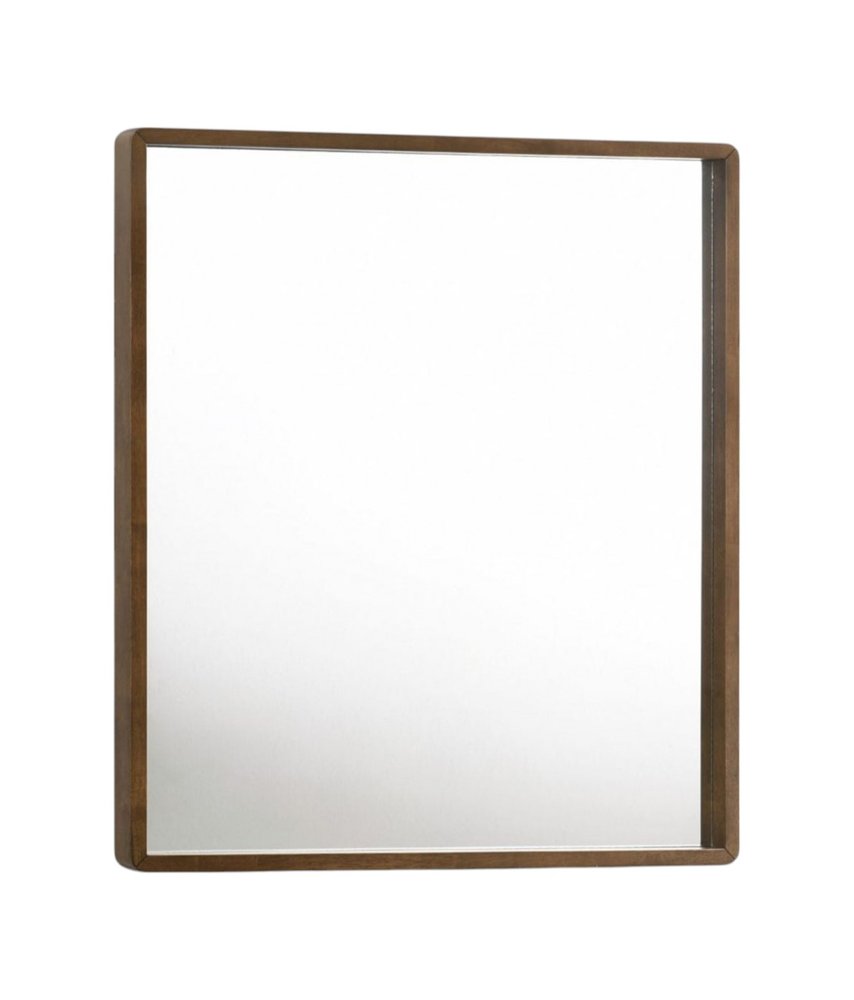 Brown Wood Framed Accent Mirror - 40-inch