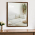 Brown Wood Framed Accent Mirror - 40-inch