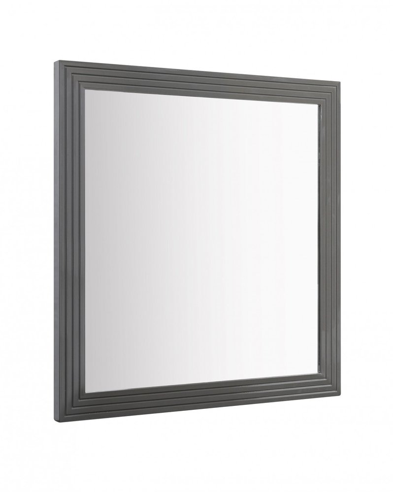 Gray Wood Framed Accent Mirror - 36-inch