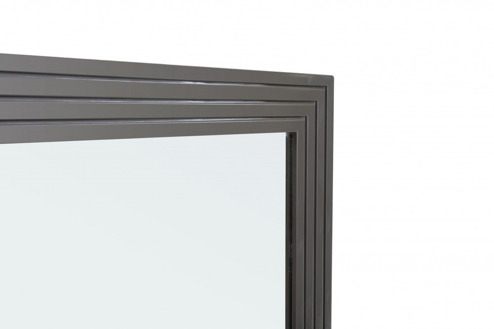Gray Wood Framed Accent Mirror - 36-inch
