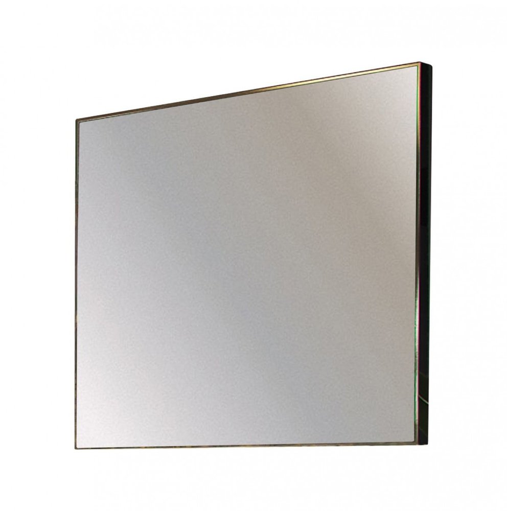 Gray Square Metal Framed Accent Mirror - 32-inch