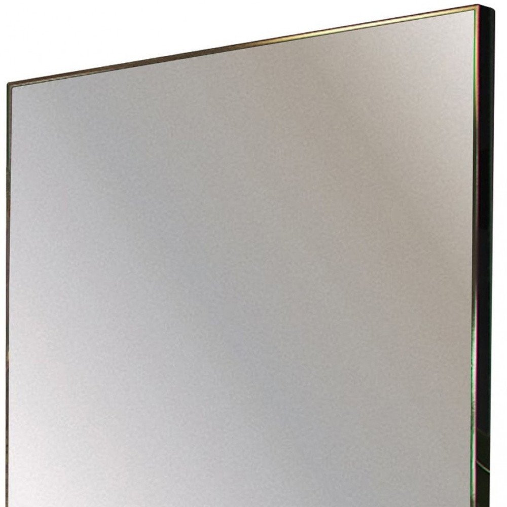 Gray Square Metal Framed Accent Mirror - 32-inch
