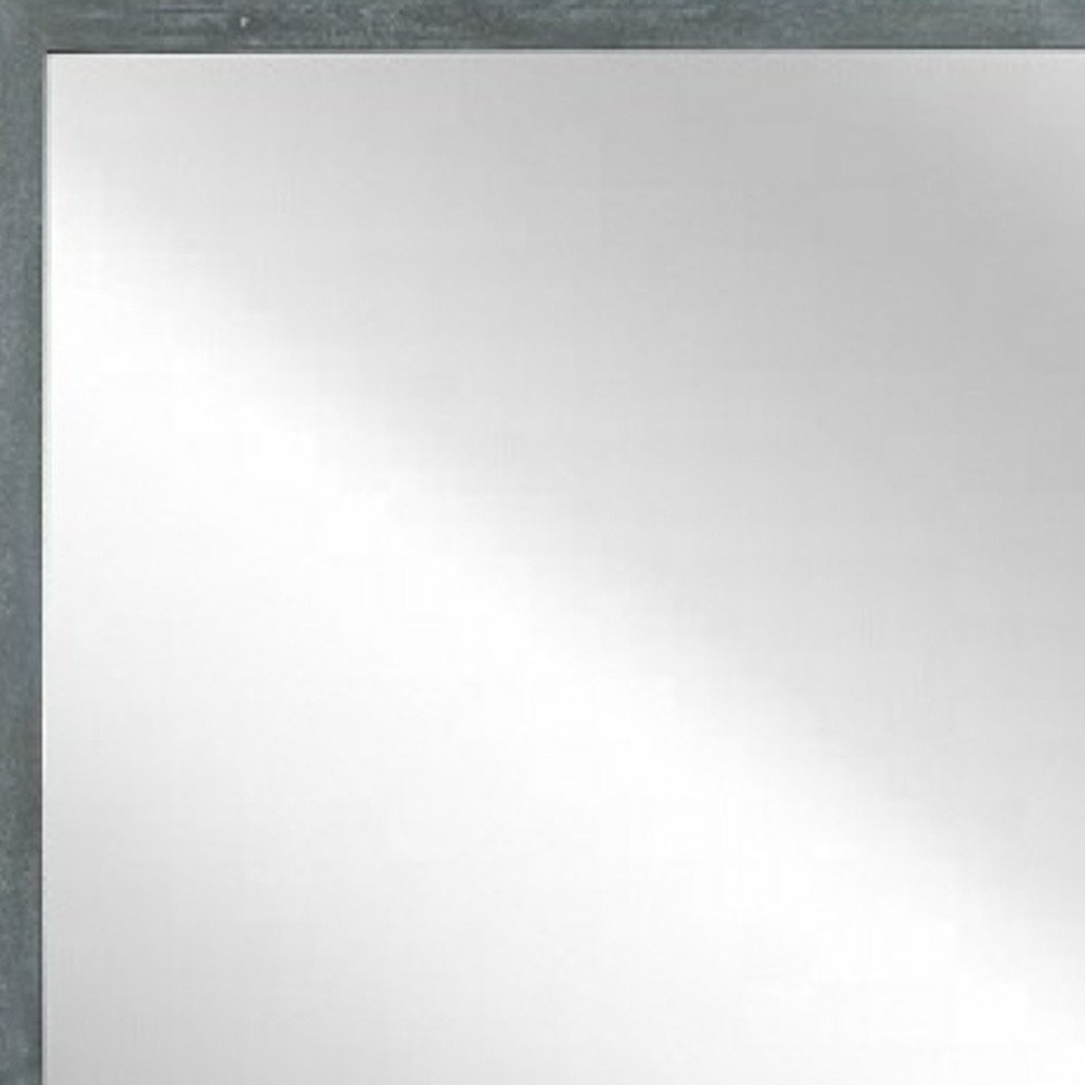 Dark Gray Solid Wood Framed Accent Mirror - 40-inch
