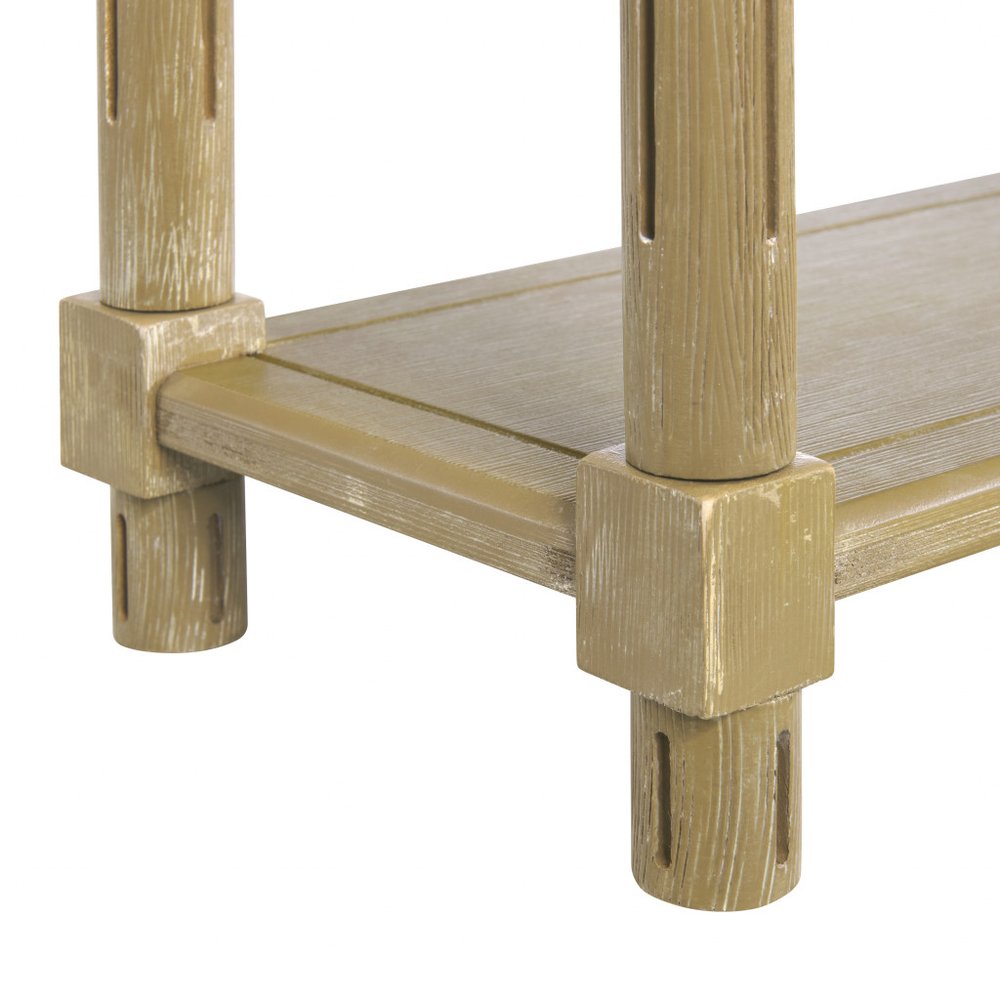 Set of Two 24 Oak Brown Wood Rectangular End Tables with Shelf