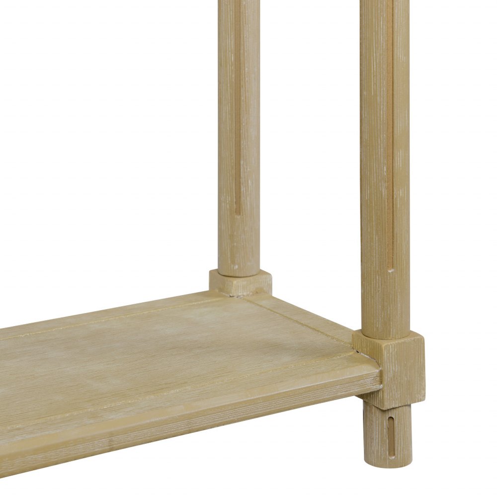 Set of Two 24 Oak Brown Wood Rectangular End Tables with Shelf