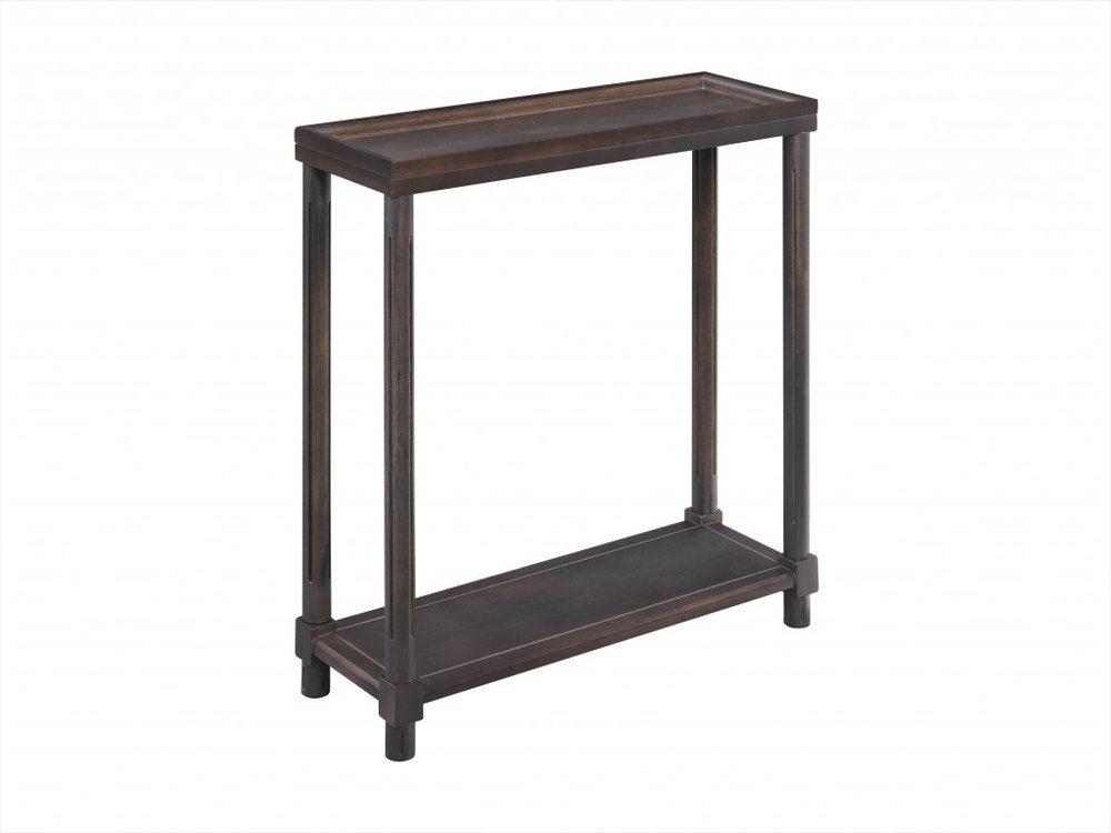 Set of Two 24 Espresso Solid Wood End Tables with Shelf