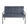Gray Velvet Loveseat - 51-inch