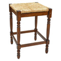 Natural and Chestnut Solid Wood Backless Counter Height Bar Chair
