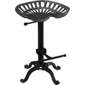 Black Iron Backless Adjustable Height Bar Chair - 23-inch