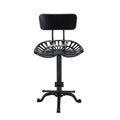 Black Iron Low Back Bar Height Bar Chair - 37-inch