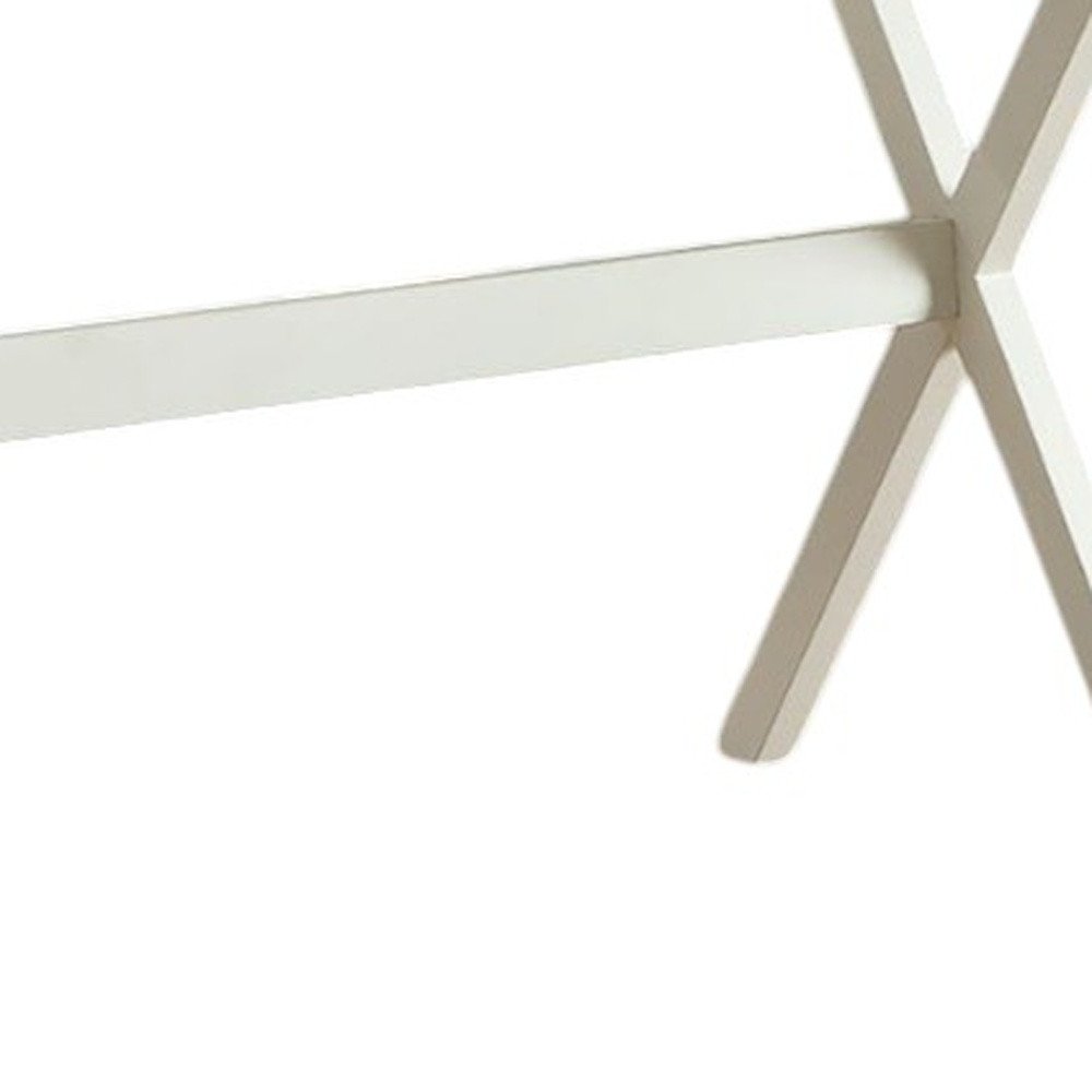 Antiqued White Wood Flip Top Desk - 34-inch