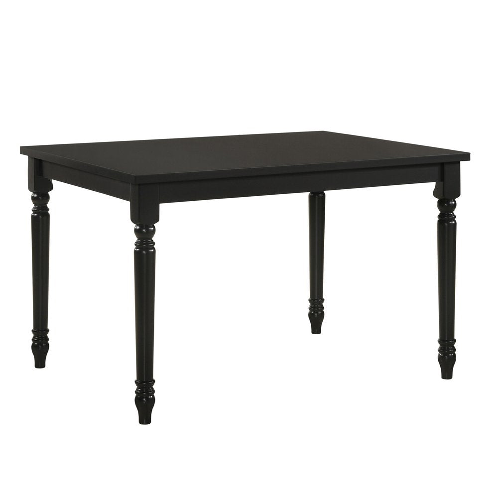 Black Solid Wood Dining Table - 48-inch
