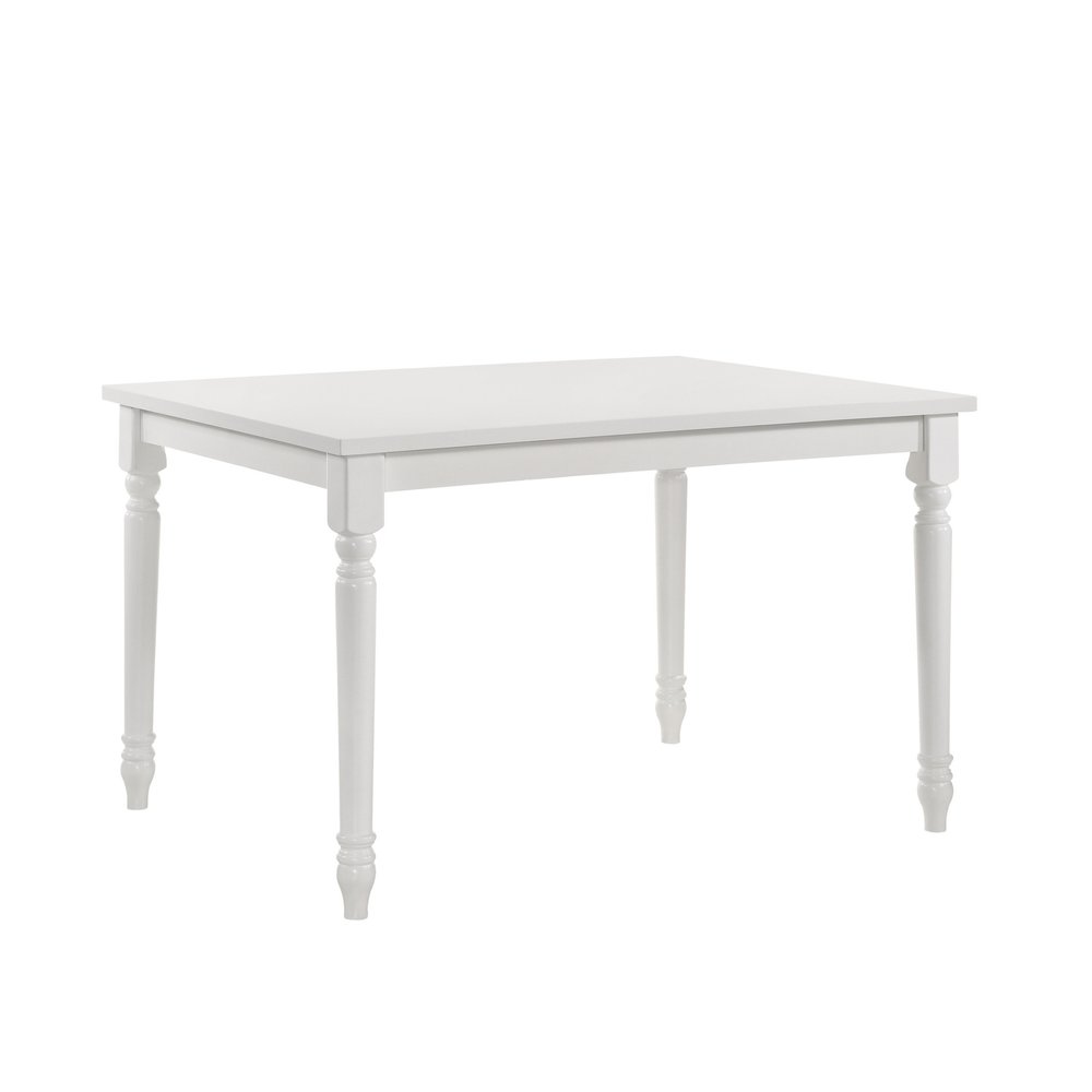 White Solid Wood Dining Table - 48-inch