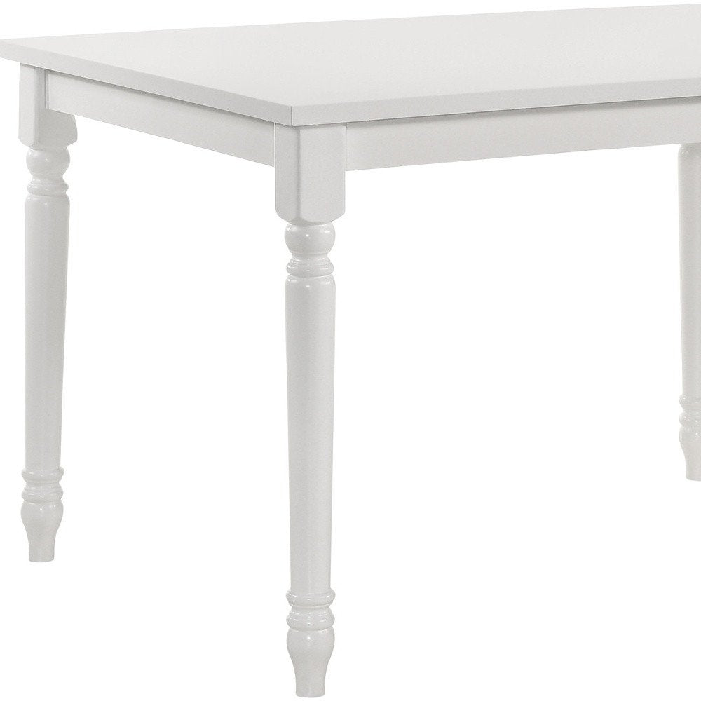 White Solid Wood Dining Table - 48-inch