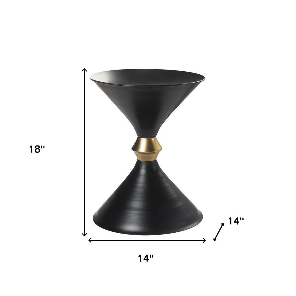 Black Iron End Table - 18-inch