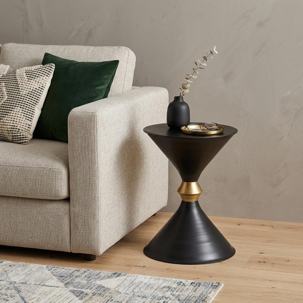 Black Iron End Table - 18-inch