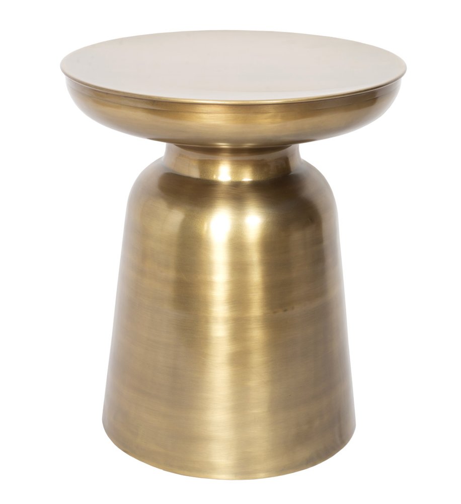 Gold Iron Round End Table - 19-inch