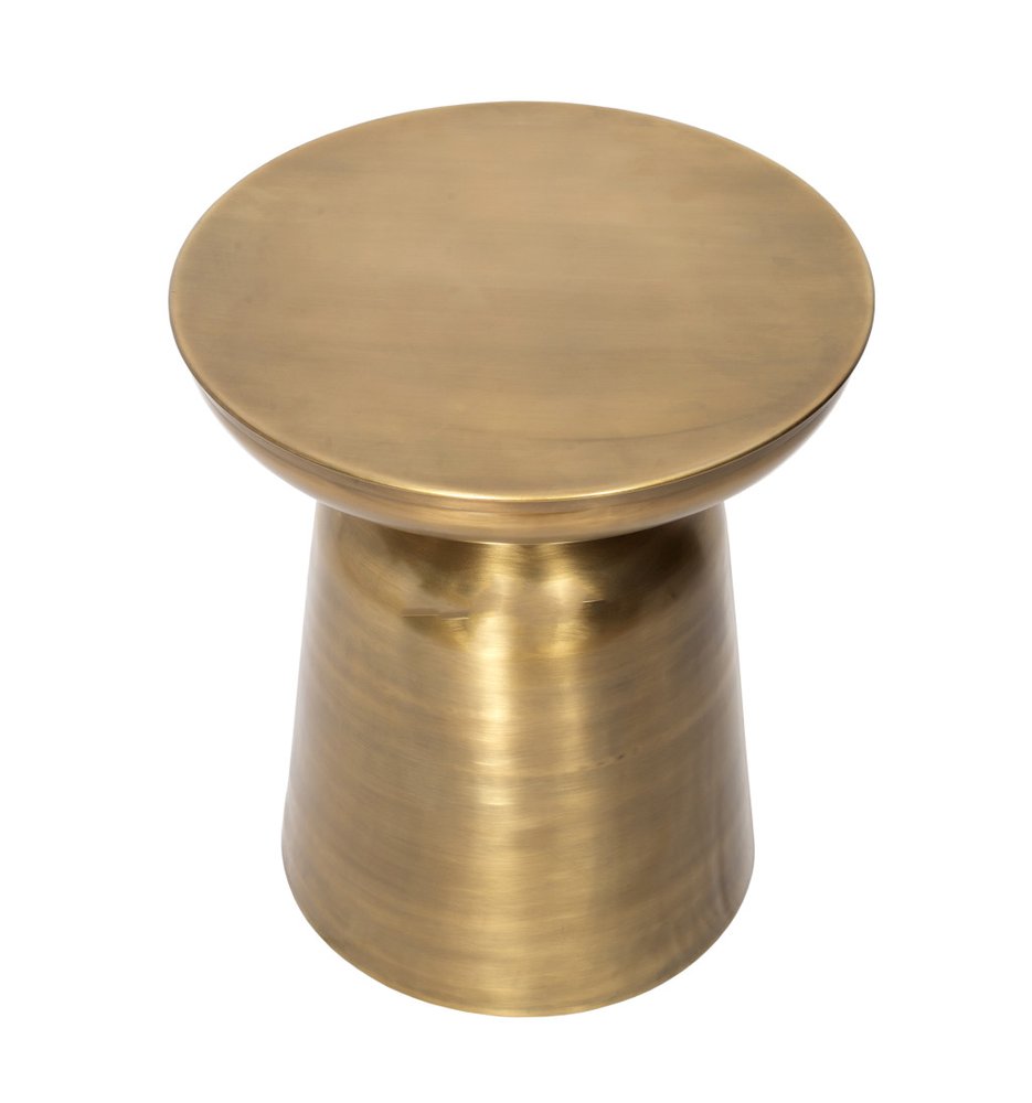 Gold Iron Round End Table - 19-inch