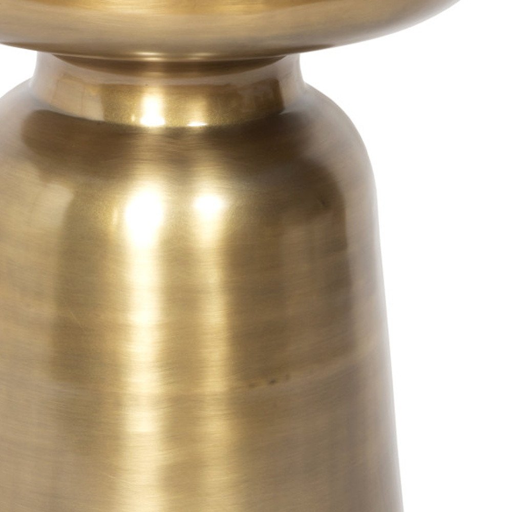 Gold Iron Round End Table - 19-inch