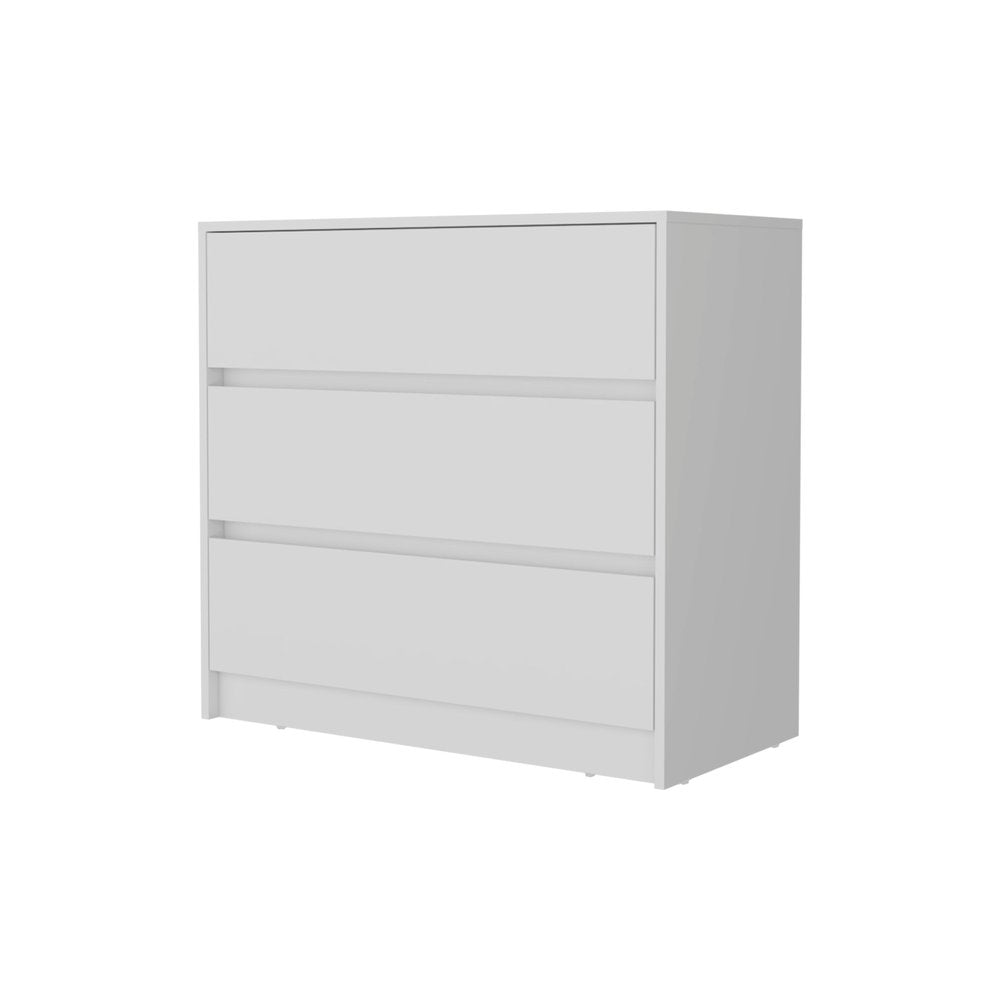 White Three Drawer Dresser - 33-inch