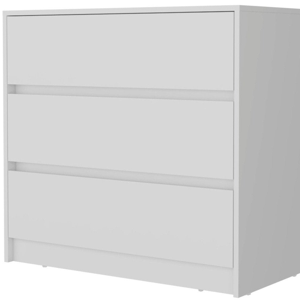 White Three Drawer Dresser - 33-inch