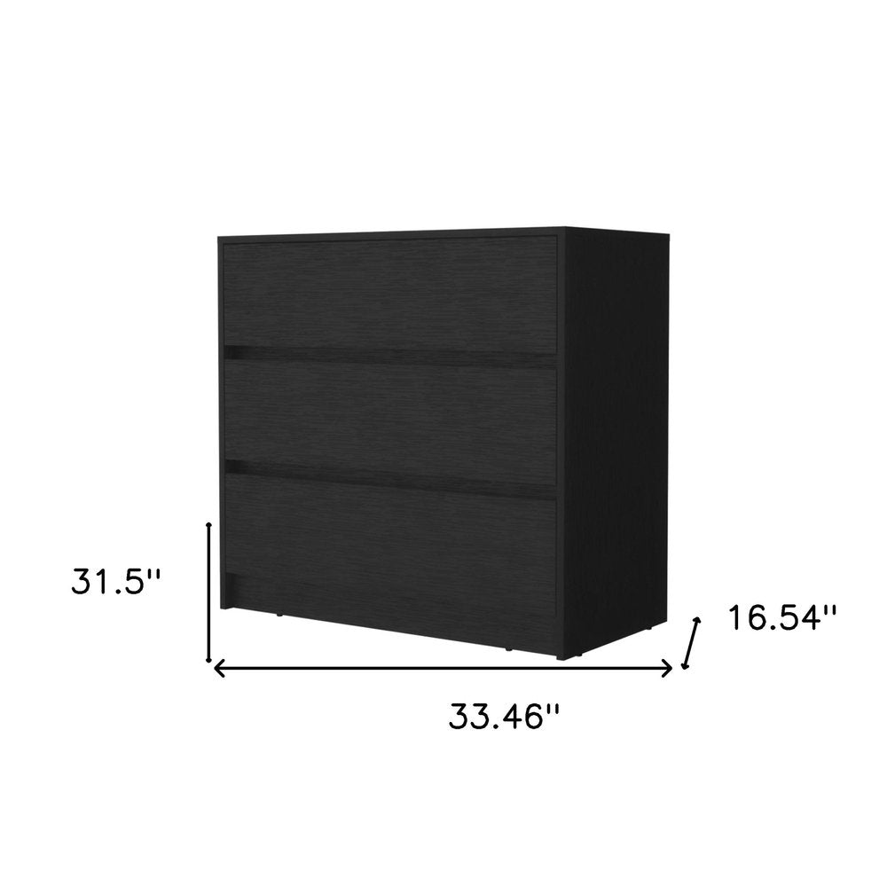 White Three Drawer Dresser - 33-inch