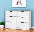 White Six Drawer Dresser - 42-inch