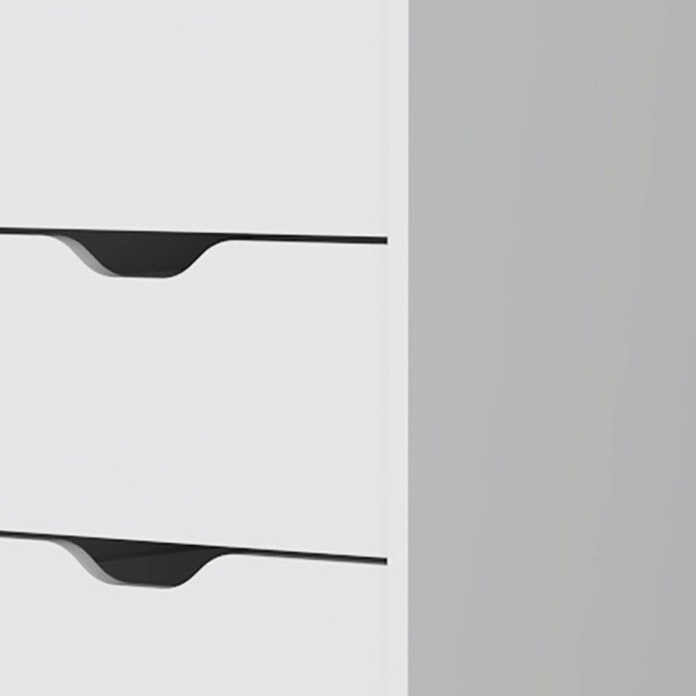 White Five Drawer Dresser - 18-inch