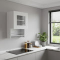 White Accent Cabinet with Two Shelves - 20-inch