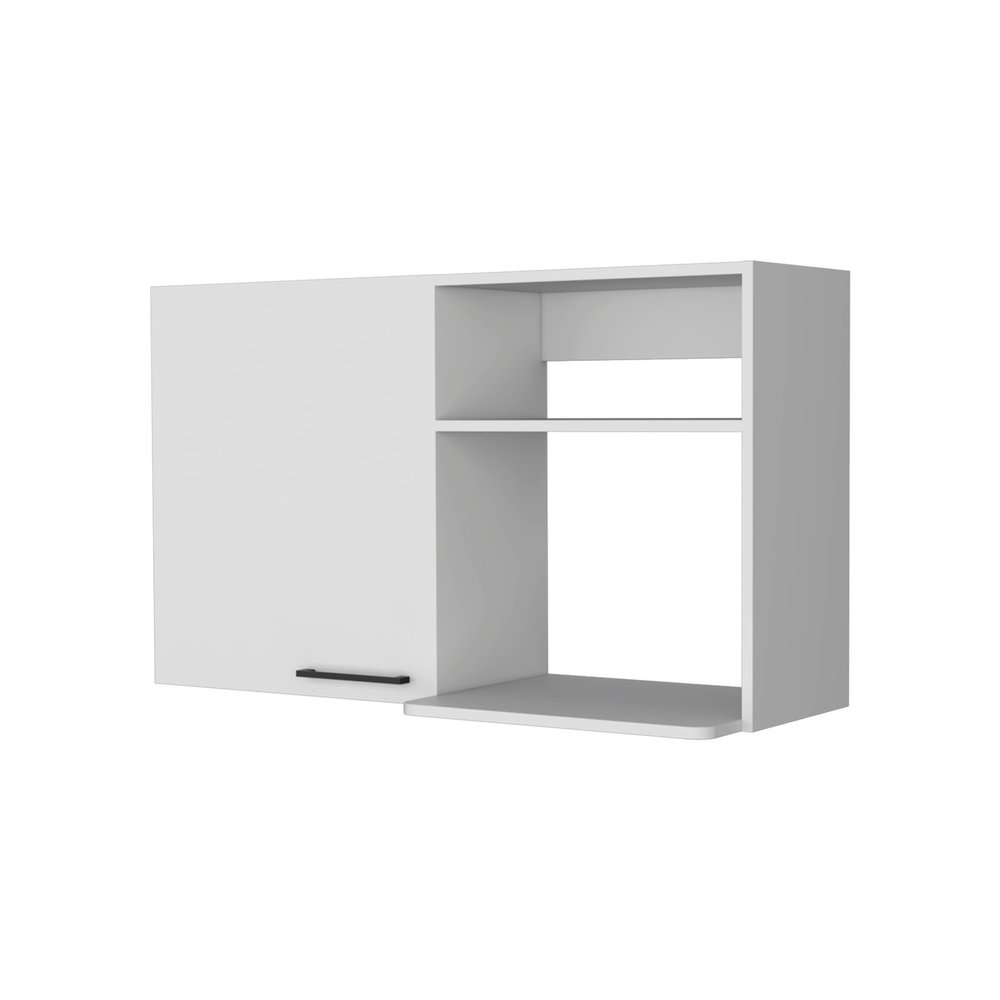 White Accent Cabinet with Two Shelves - 39-inch