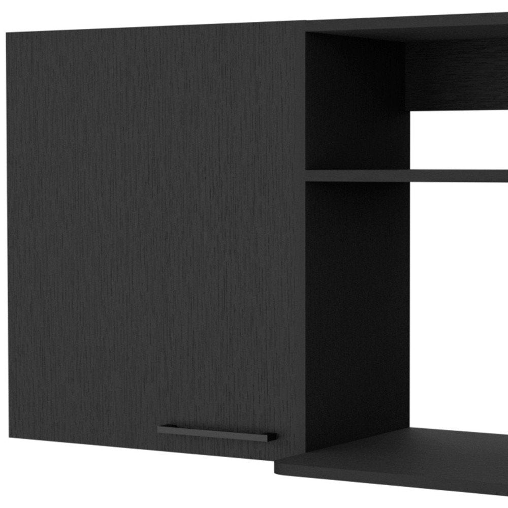 Black Accent Cabinet with Two Shelves - 39-inch