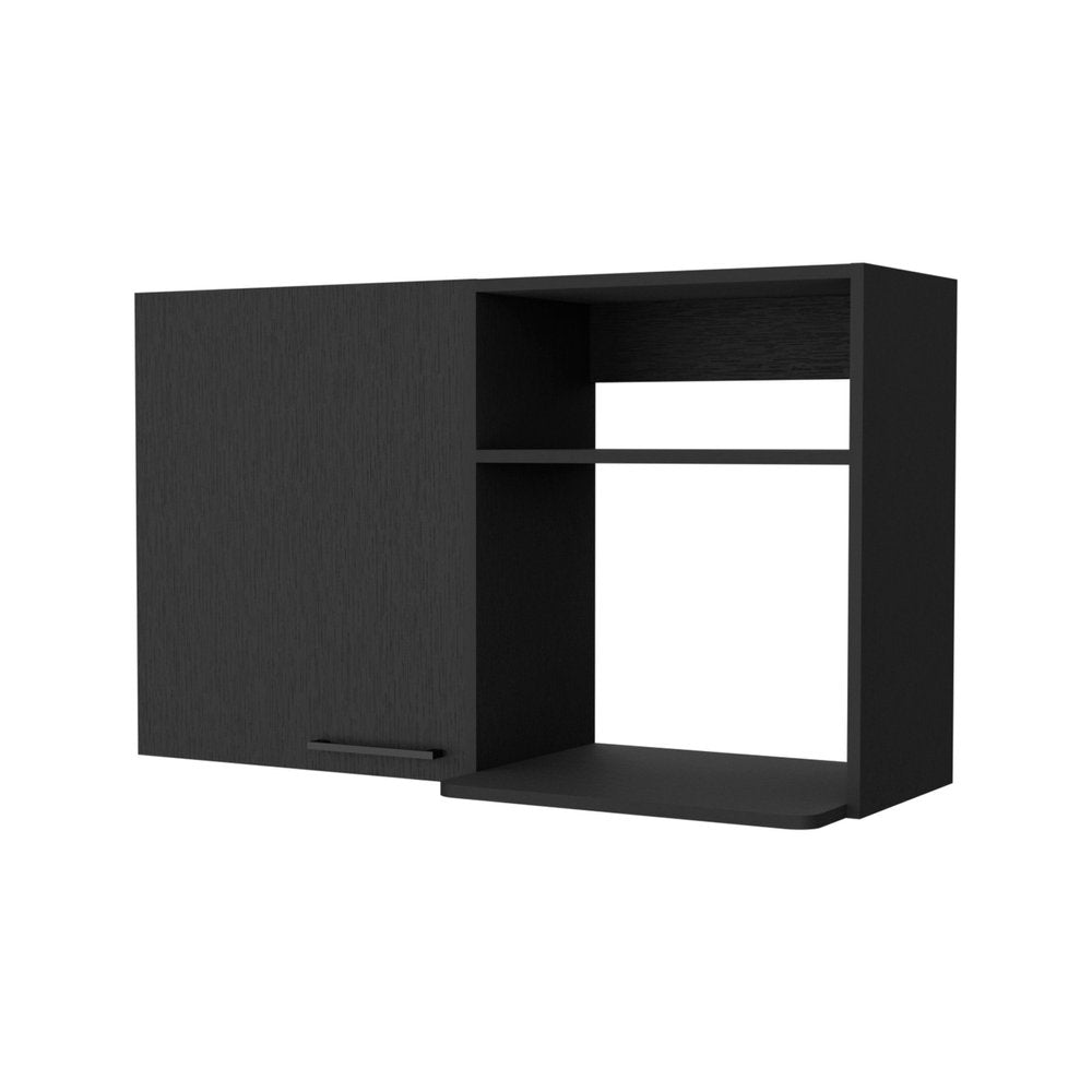 Black Accent Cabinet with Two Shelves - 39-inch