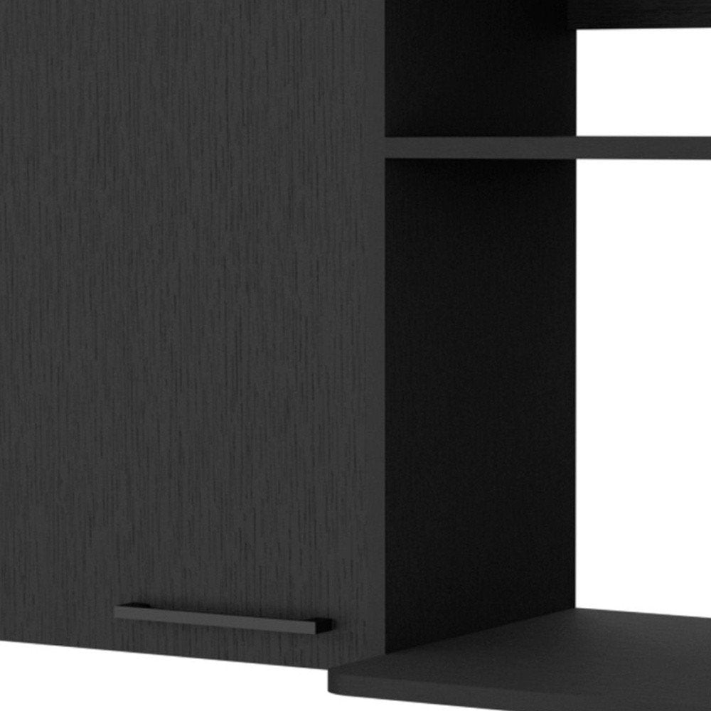 Black Accent Cabinet with Two Shelves - 39-inch