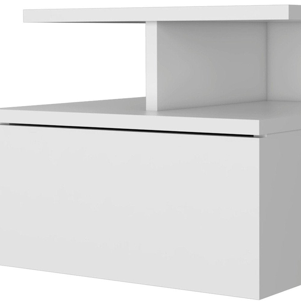 Wood One Drawer Floating Nightstand - 12-inch