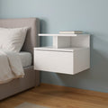 Wood One Drawer Floating Nightstand - 12-inch