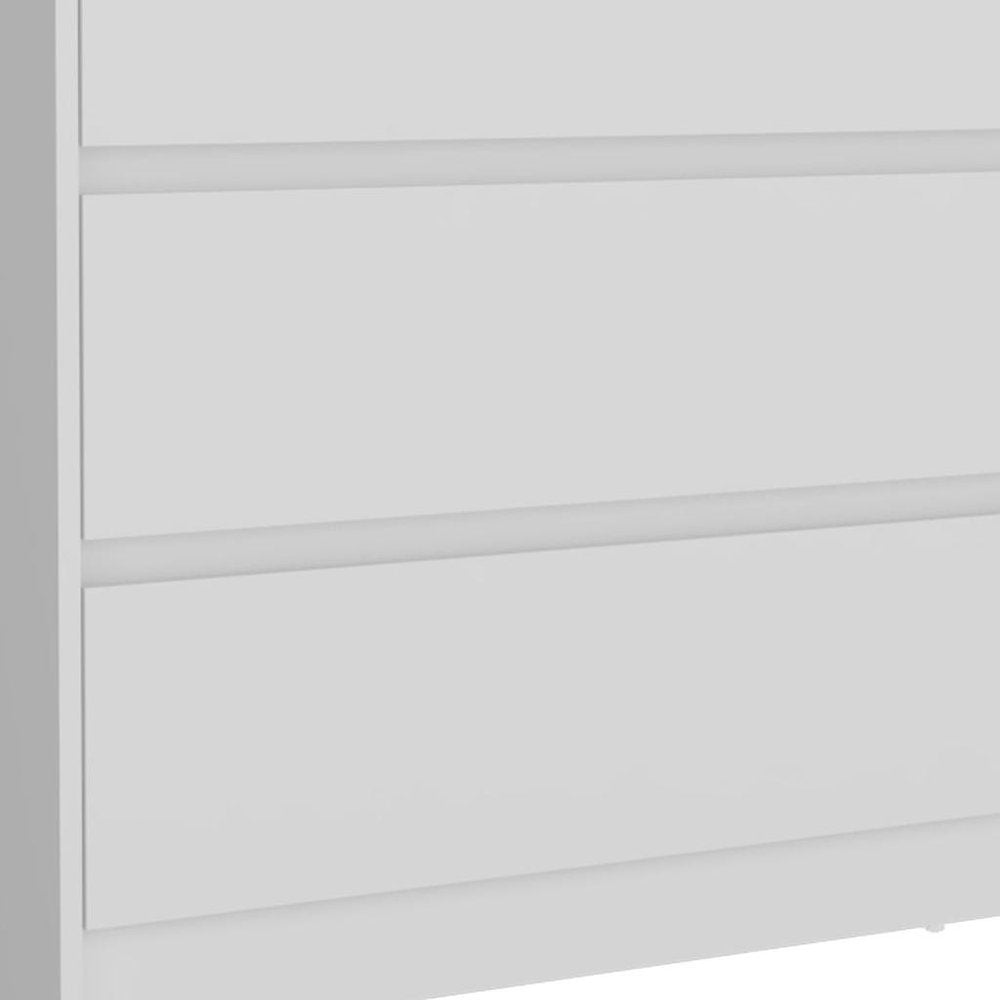 White Wood Three Drawer Dresser - 33-inch