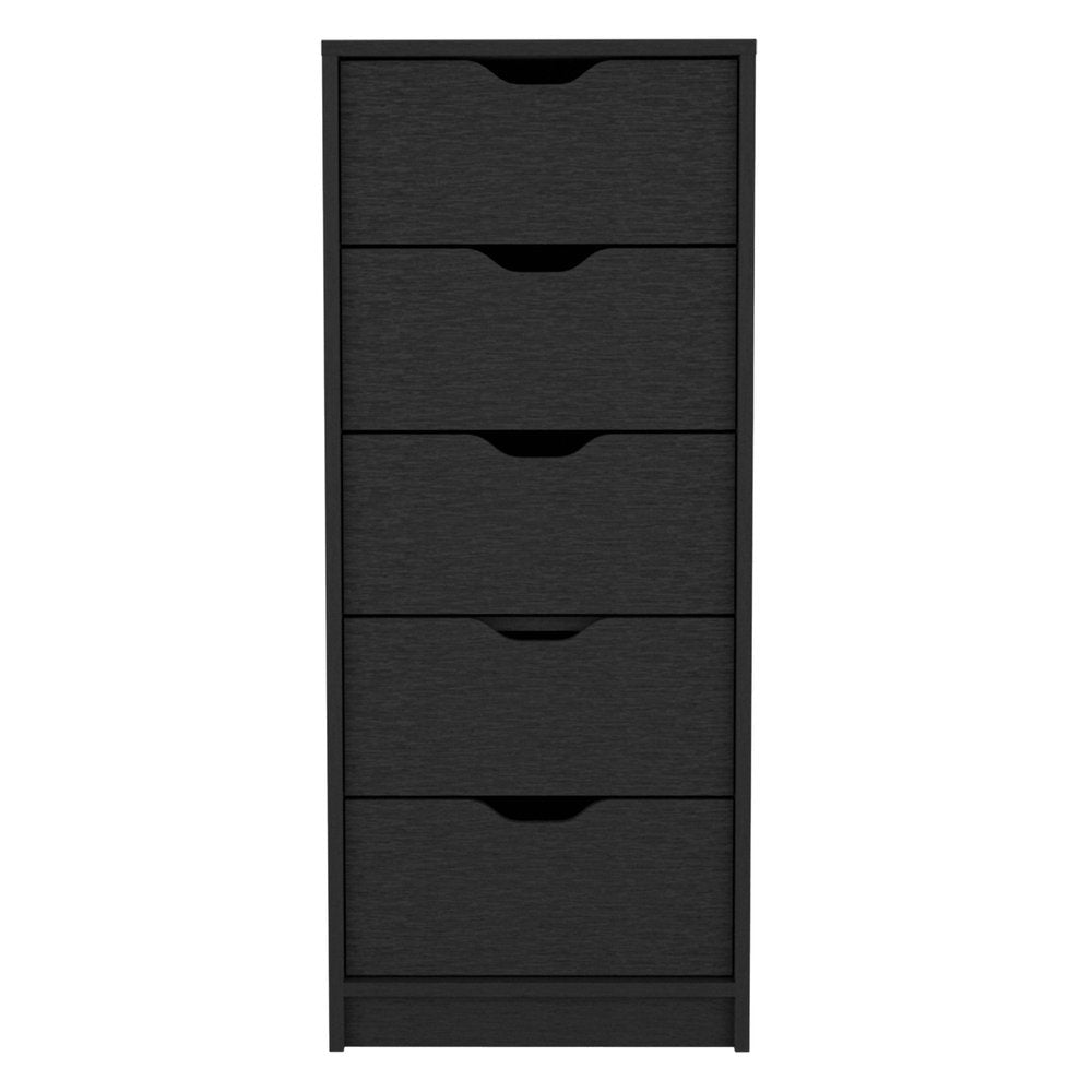 White Five Drawer Dresser - 18-inch