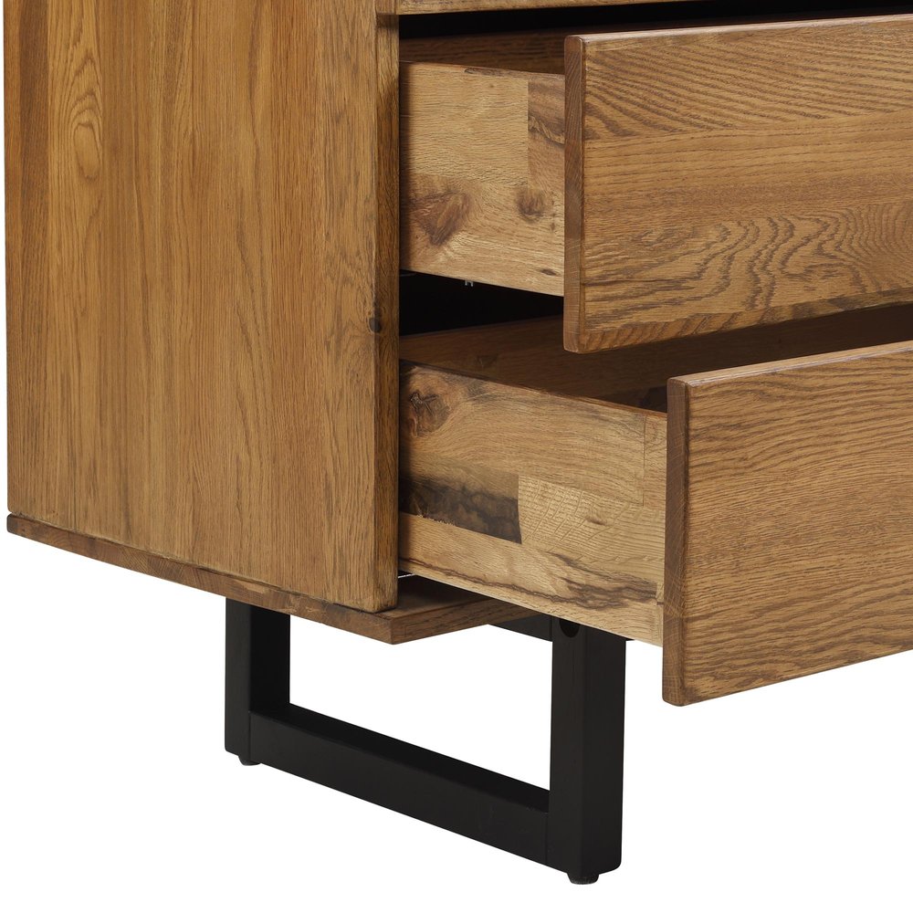 Brown Solid Wood Four Drawer Double Dresser - 59-inch
