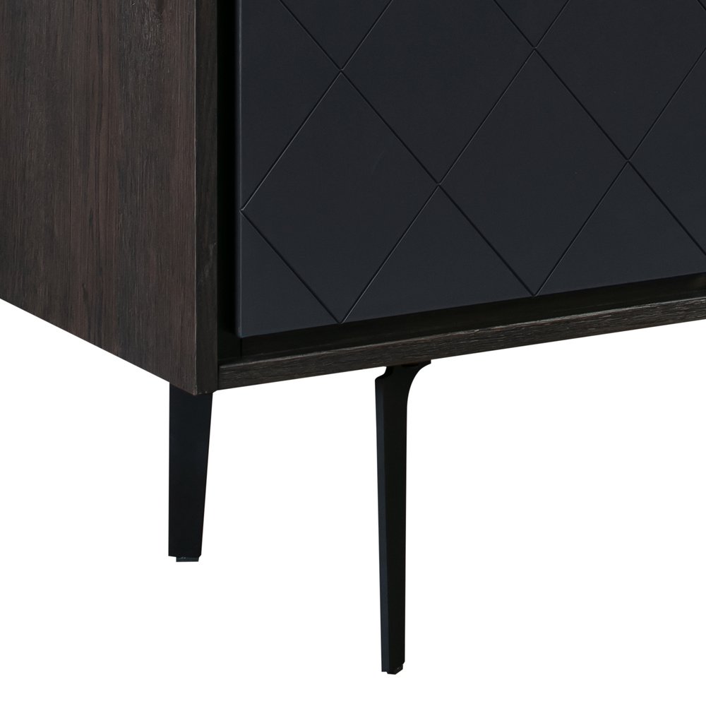 Gray Solid Wood Three Drawer Dresser - 63-inch